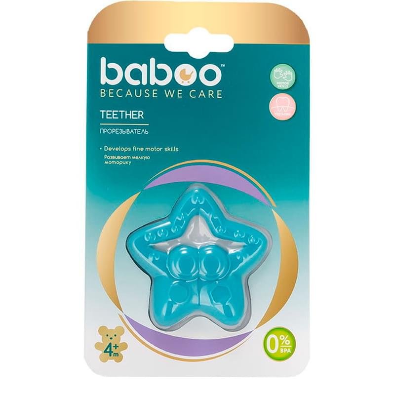 Baboo Прорезыватель для зубов Звезда из силикона 4 м+ - фото #1