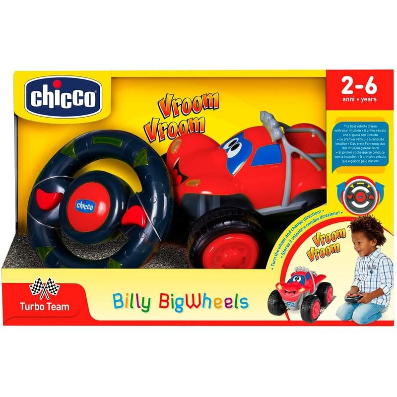 Chicco Машинка "Билли большие колеса" красный 2г+ - фото #0