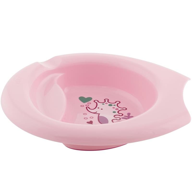 Chicco Тарелка пл. EasyFeeding Bowl 6м+ розовая - фото #1