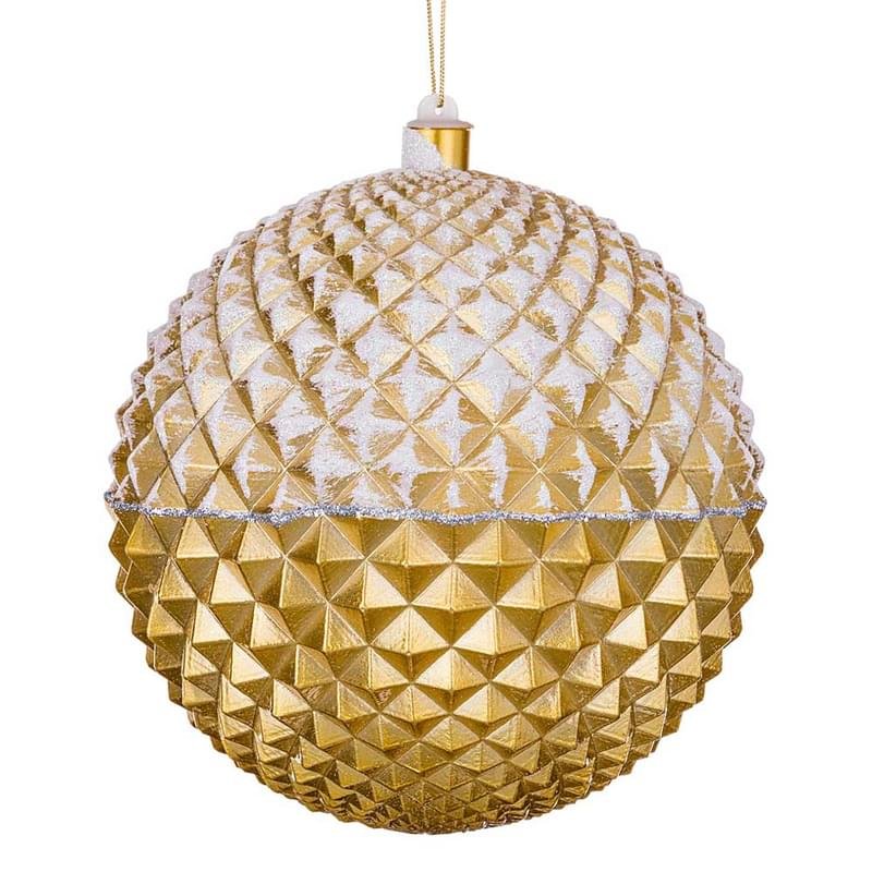 Декоративное изделие "шар звездные грани" с золотым орнаментом диаметр=20 см без упак, 749-102 - фото #0