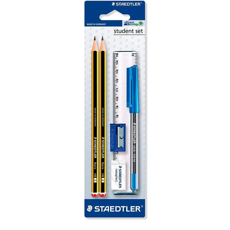 Staedtler Student set (карандаш, ручка, линейка, точилка, ластик) - фото #0