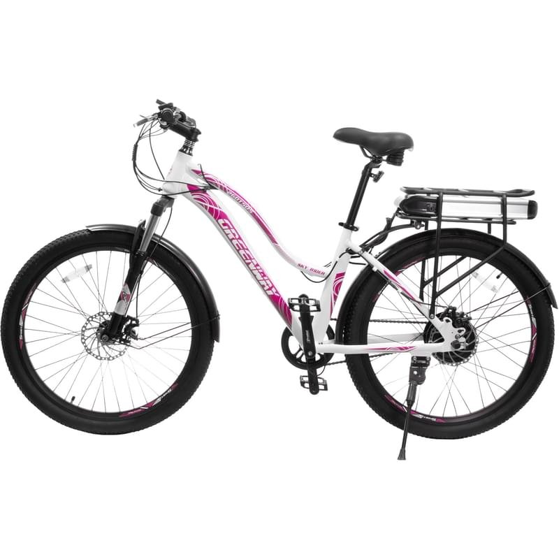 Электровелосипед Greenway 250W, 36V/11.6AH, 26" White/Pink (26DT505) - фото #1