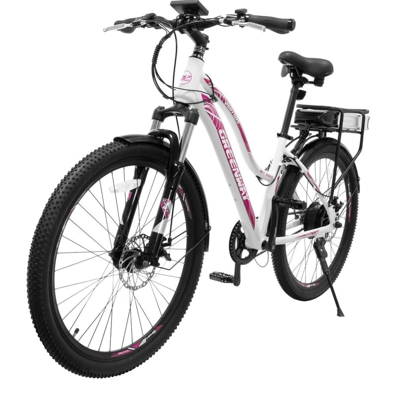 Электровелосипед Greenway 250W, 36V/11.6AH, 26" White/Pink (26DT505) - фото #2