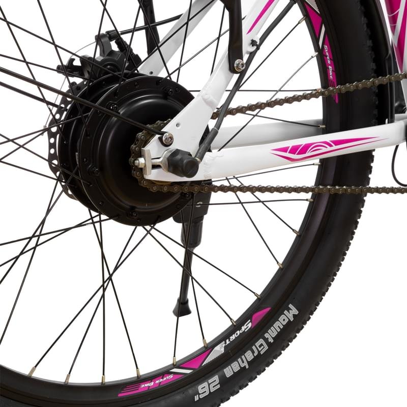 Электровелосипед Greenway 250W, 36V/11.6AH, 26" White/Pink (26DT505) - фото #6