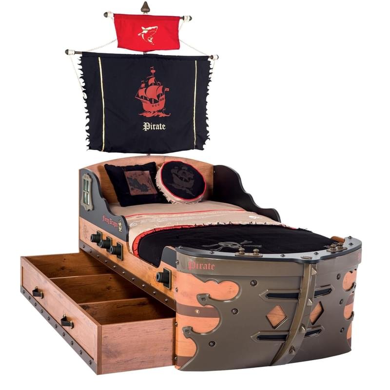 Pirate Кровать В Виде Корабля (S-90x190 см) - фото #1