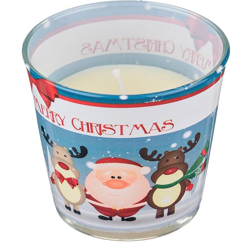 Свеча ароматизированная "merry christmas" шоколад и апельсин высота=8 см диаметр=9 см, 348-463 - фото #0