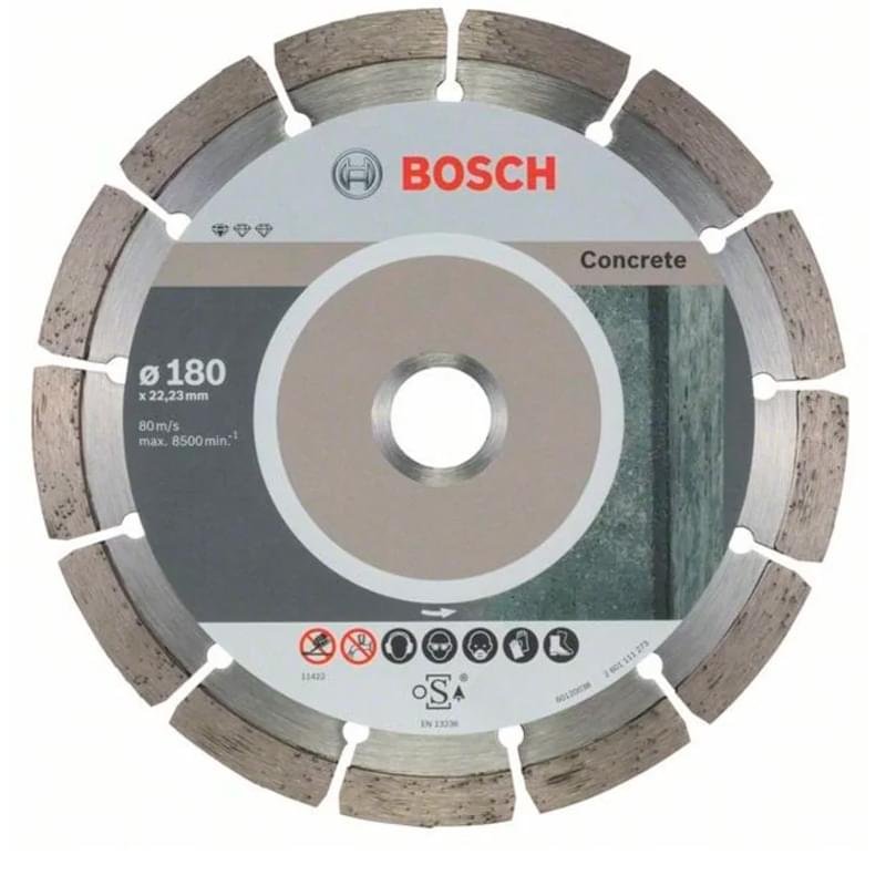 Алмазный отрезной круг Bosch Standard for Concrete d180-22,23, 10 шт в уп. (2608603242) - фото #0