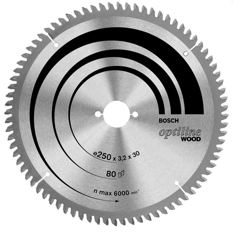 Пильный диск Bosch Optiline Wood 254Х30 80 GCM (2608640437) - фото #0