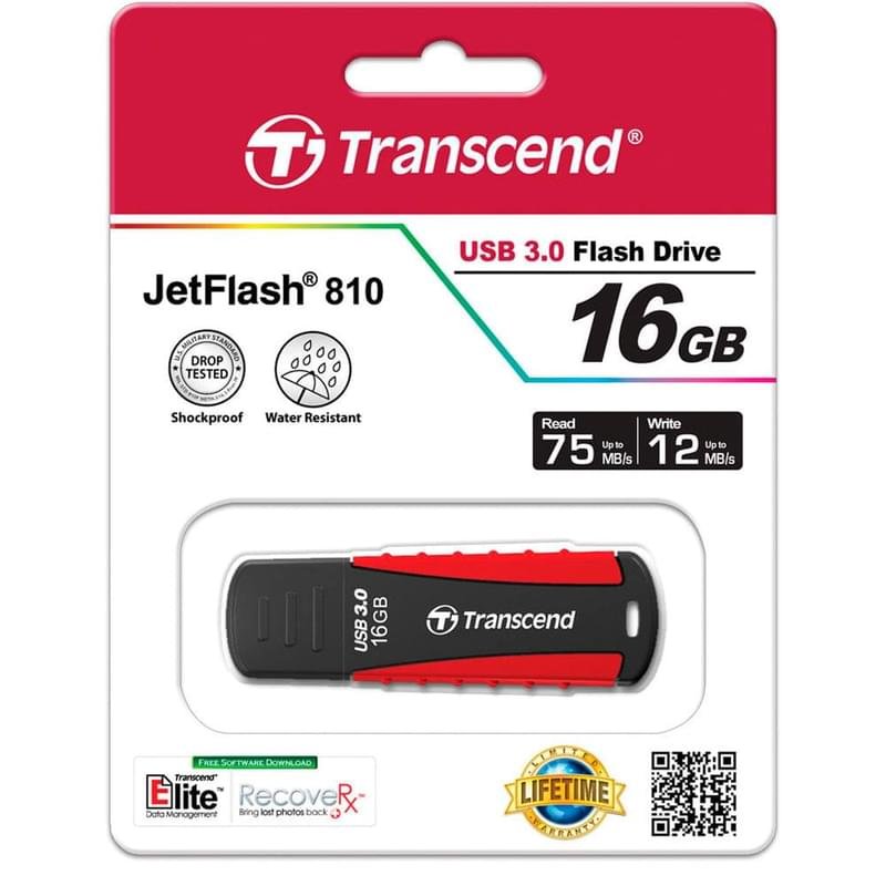 USB Флешка 16GB Transcend JetFlash 810 Type-A 3.1 Gen 1 (3.0) Red (TS16GJF810R) - фото #2