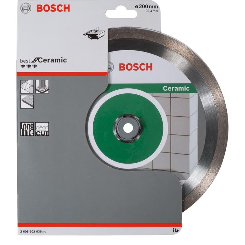 Алмазный отрезной круг Bosch Best for Ceramic d200-25,4 (2608602636) - фото #0