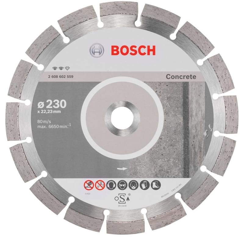 Алмазный отрезной круг Bosch Expert for Concrete d230-22,23 (2608602559) - фото #0