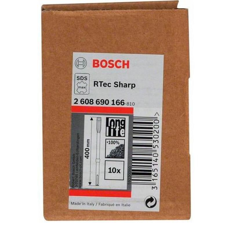 Набор из 10 плоских зубил Bosch RTec Sharp SDS max 25Х400мм (2608690166) - фото #1