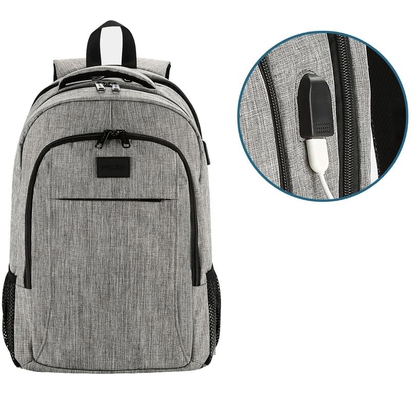 Рюкзак для ноутбука 15.6" NEO NEB-035, Grey, полиэстер (NEB-035GY) - фото #1