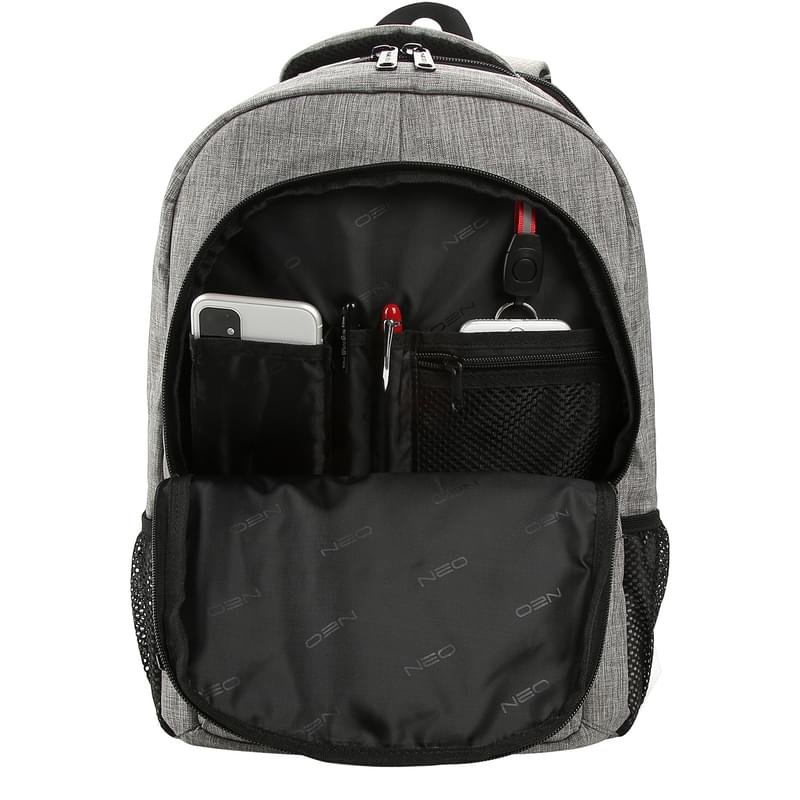 Рюкзак для ноутбука 15.6" NEO NEB-035, Grey, полиэстер (NEB-035GY) - фото #7