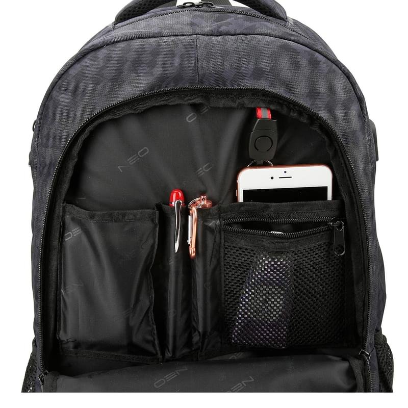 15.6" NEO NEB-035 Ноутбукқа арналған рюкзагі, Camo, полиэстер (NEO-035CAMO) - фото #7