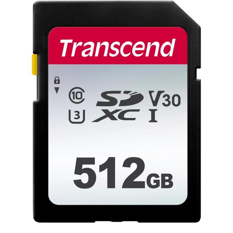 Карта памяти SD 512GB Transcend, TLC, UHS-I, U3, до 95MB/s (TS512GSDC300S) - фото #0