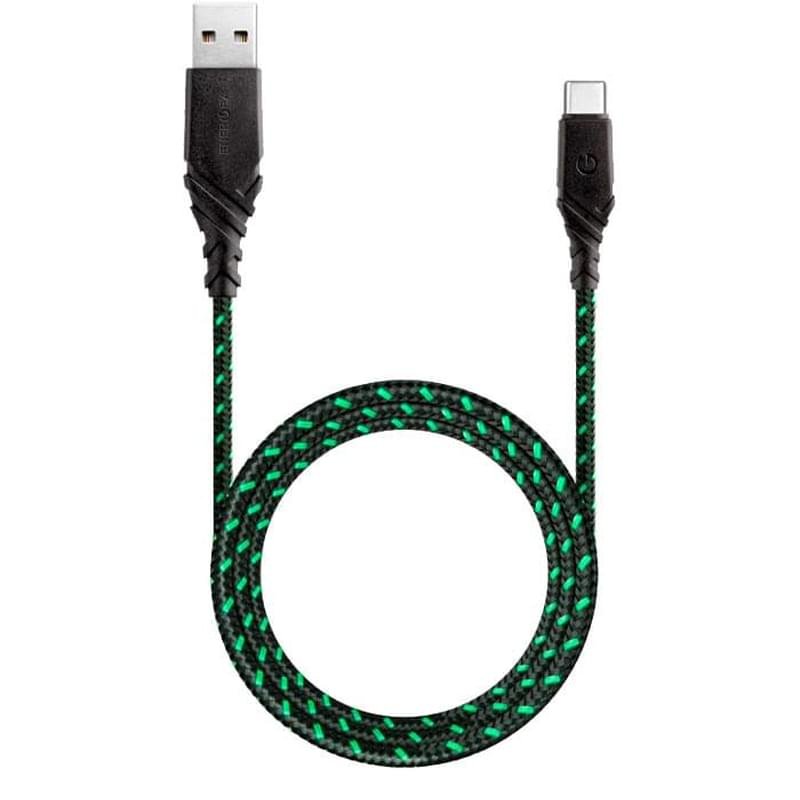 Кабель USB 2.0 - Type-C, DURAGLITZ, Energеa, 1.5м, Зеленый (CBL-DG20CA-GRN150) - фото #0