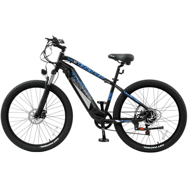 Greenway 350W электрлі велосипеді, 36V/10.40AH LG, 27,5" Black/Blue (27DT231) - фото #1