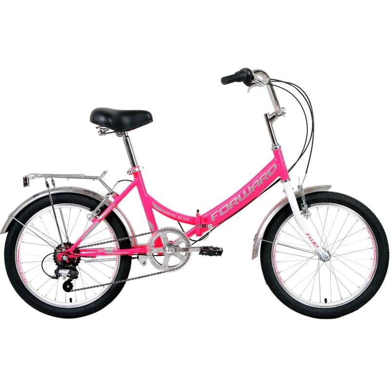 Велосипед FORWARD ARSENAL 20 2.0 (20" 6 ск. рост 14" скл.) розовый/серый - фото #0