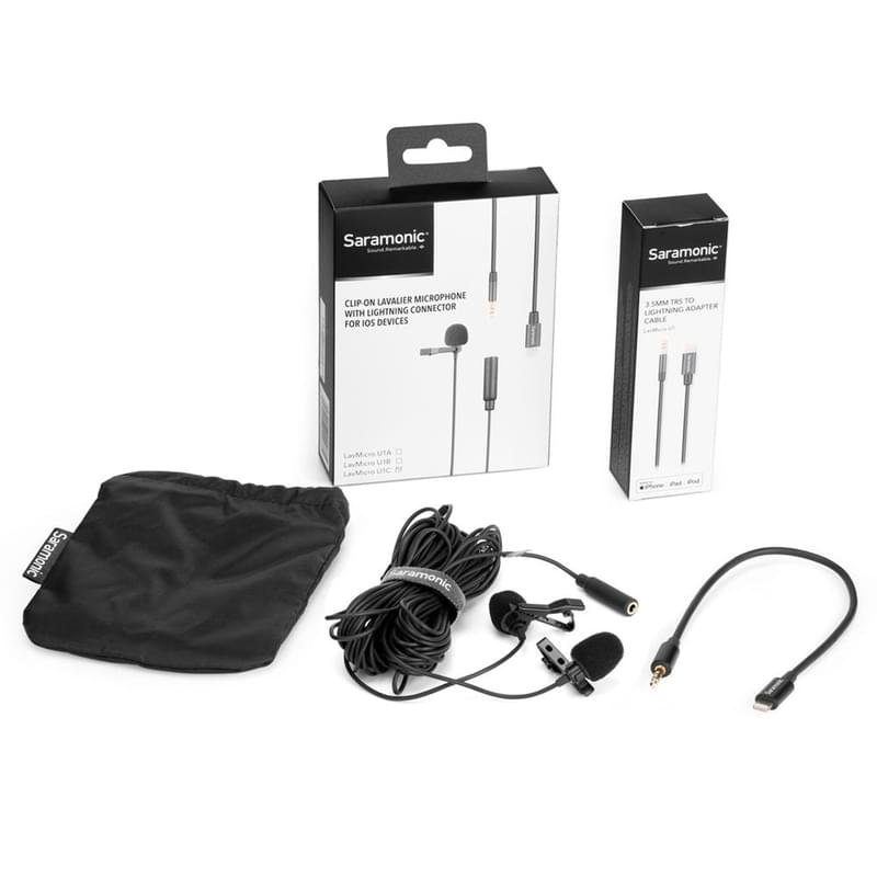 Микрофон петличный Saramonic LavMicro U1C с кабелем 6м и 2мя клипсами, Lighting (iPhone) - фото #3
