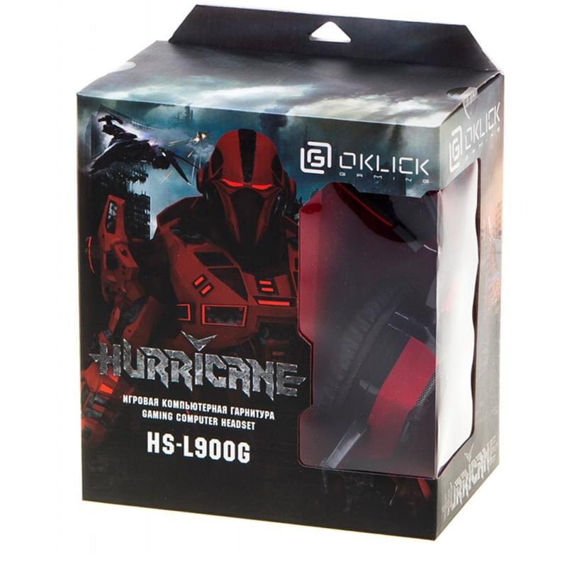 Игровая гарнитура Oklick HS-L900G Hurricane, Black/Red (HS-L900G) - фото #9
