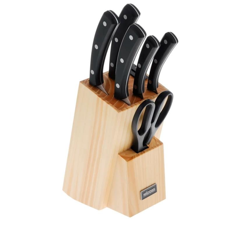 Набор из 5 кухонных ножей и блока для ножей с ножеточкой Helga Nadoba 723016 - фото #0