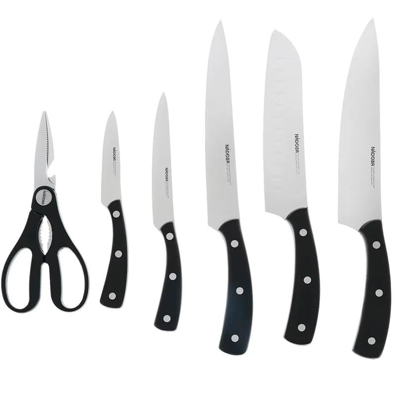 Набор из 5 кухонных ножей и блока для ножей с ножеточкой Helga Nadoba 723016 - фото #1