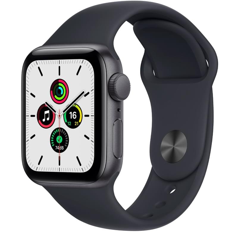 Смарт часы Apple Watch SE GPS, 40mm Space Gray Aluminium Case with Midnight Sport Band (MKQ13GK/A) - фото #0