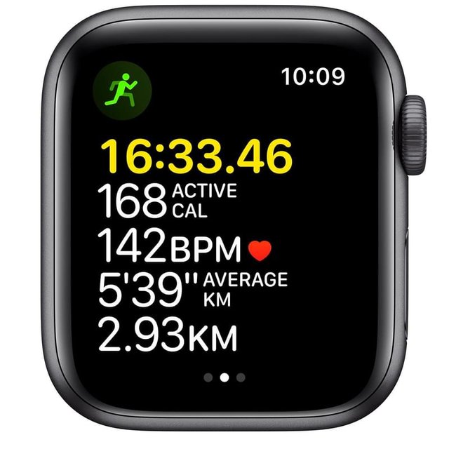 Apple Watch SE GPS Смарт сағаты, 44mm Space Gray Aluminium Case with Midnight Sport Band (MKQ63GK/A) - фото #3