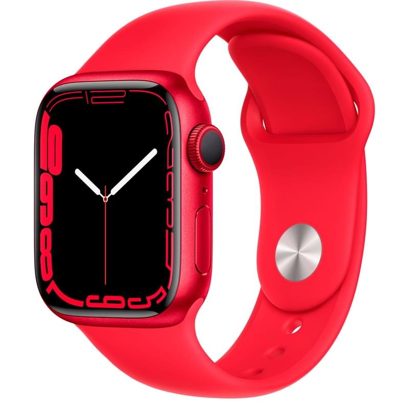 Смарт часы Apple Watch Series 7 GPS, 41mm (PRODUCT)RED Aluminium Case with (PRODUCT)RED Sport Band - фото #0