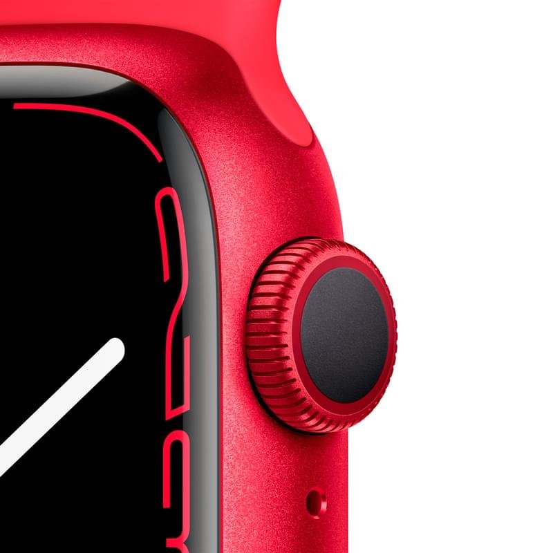 Apple Watch Series 7 GPS Смарт сағаты, 41mm (PRODUCT)RED Aluminium Case with (PRODUCT)RED Sport Band - фото #2