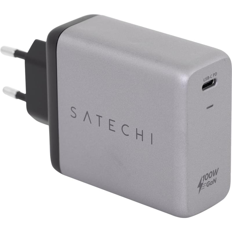 Сетевое зарядное устройство USB-C, Satechi Compact Charger 100W, GaN, Space Grey (ST-UC100WSM-EU) - фото #0