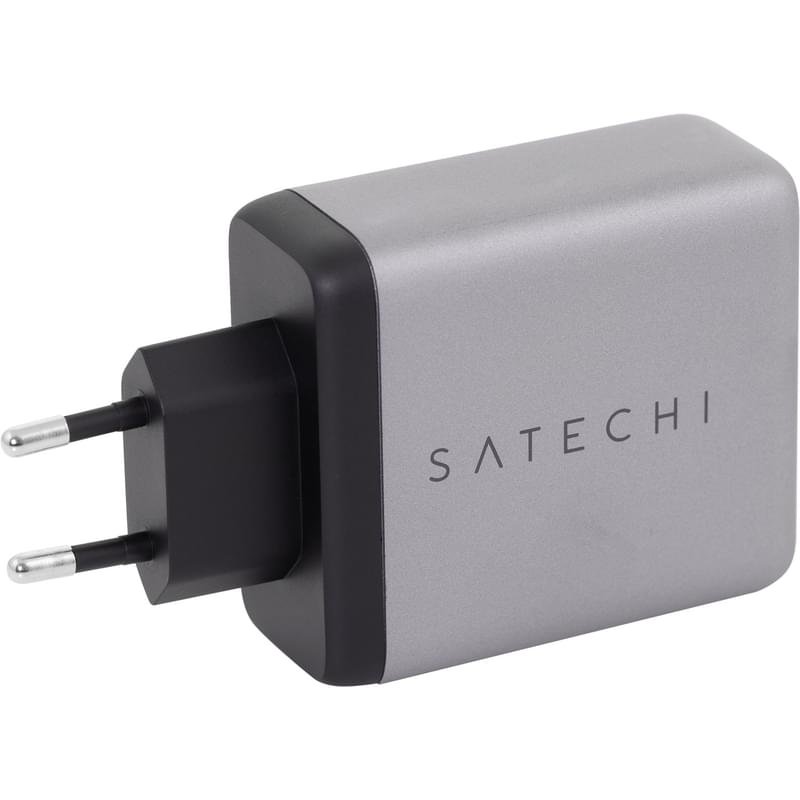 Сетевое зарядное устройство USB-C, Satechi Compact Charger 100W, GaN, Space Grey (ST-UC100WSM-EU) - фото #1