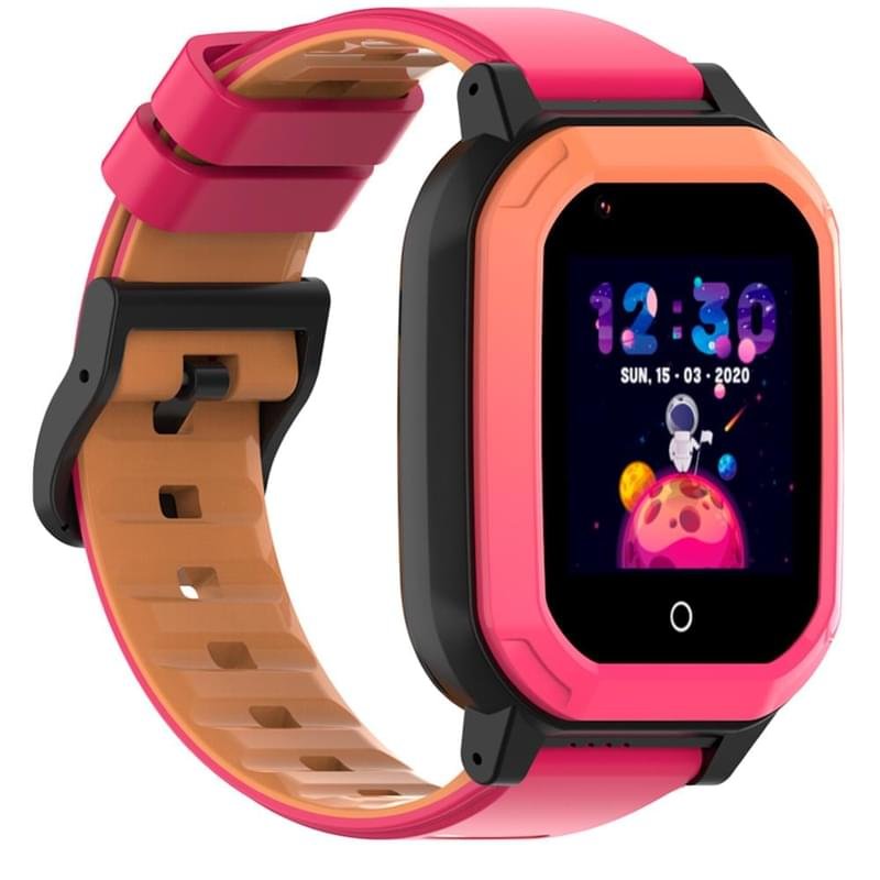 Детские смарт-часы с GPS трекером Wonlex с видеозвонком KT20 розовый - фото #2