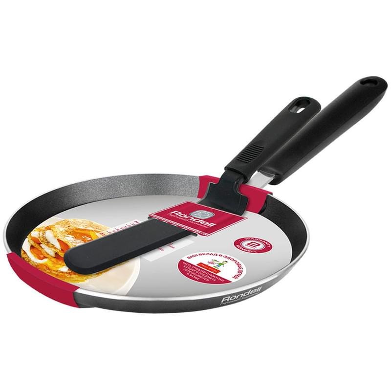 Сковорода блинная 26см + лопатка Pancake frypan Rondell RDA-1407 - фото #1
