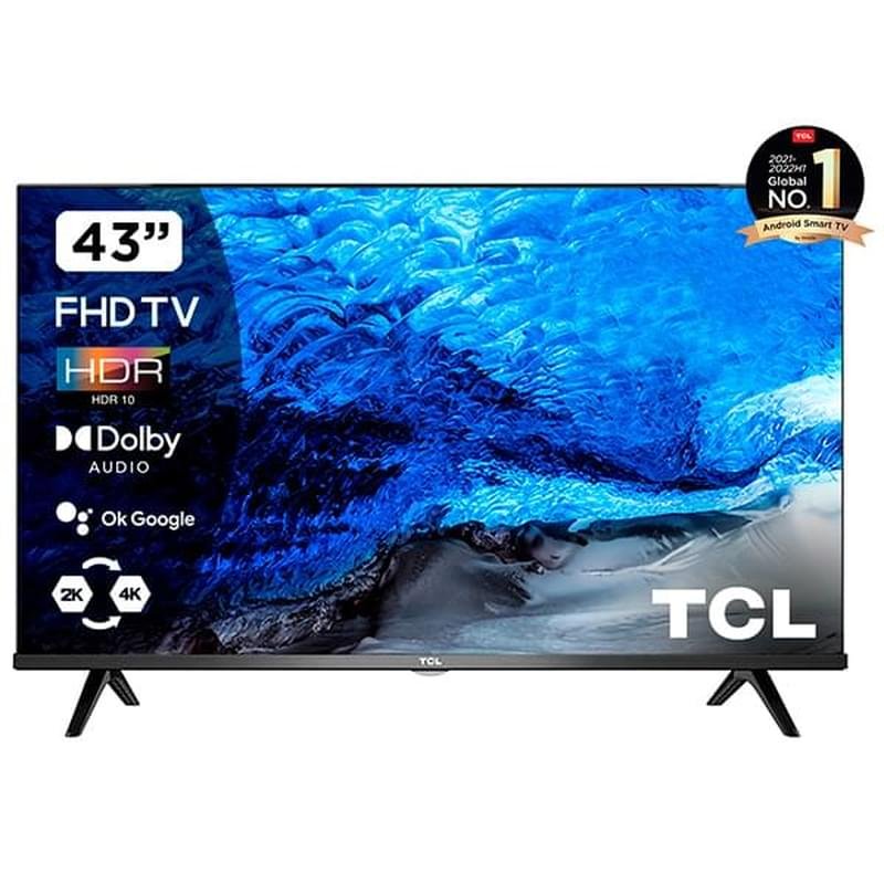TCL 43" 43S65A LED FHD Android теледидары Black - фото #0