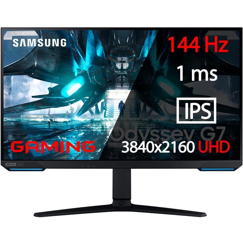 Монитор Игровой 28" Samsung LS28AG700NIXCI 3840x2160 16:9 IPS 144ГЦ (2HDMI+DP) Black - фото #0