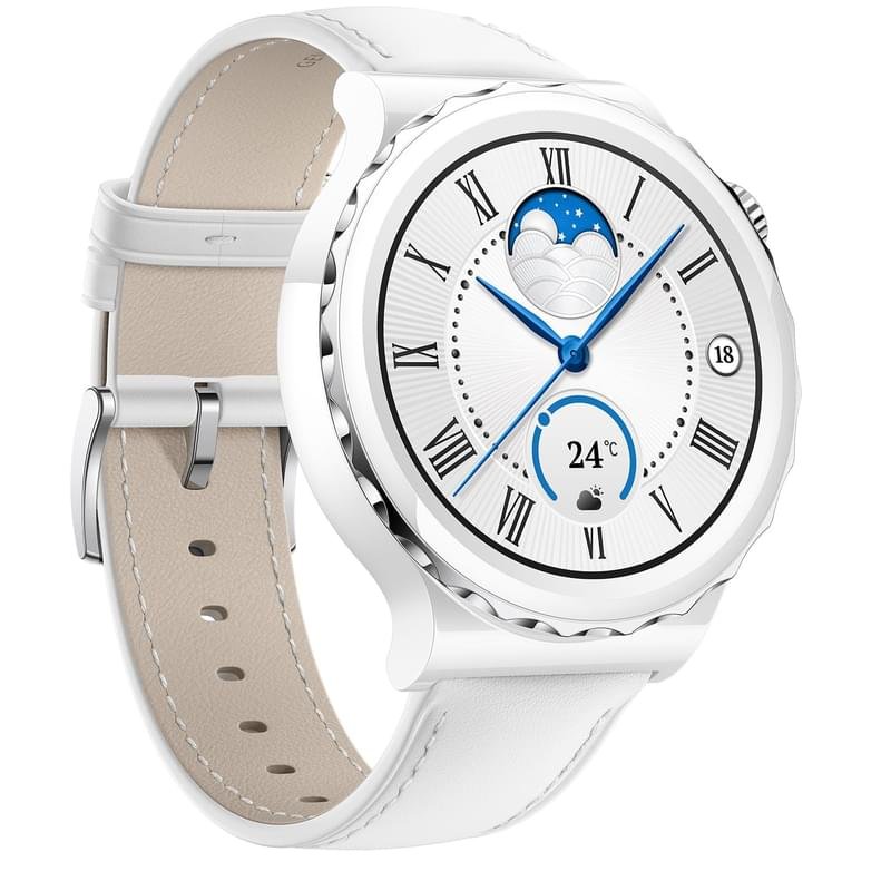 Смарт часы HUAWEI Watch GT3 Pro (42mm) White Leather Strap - фото #2