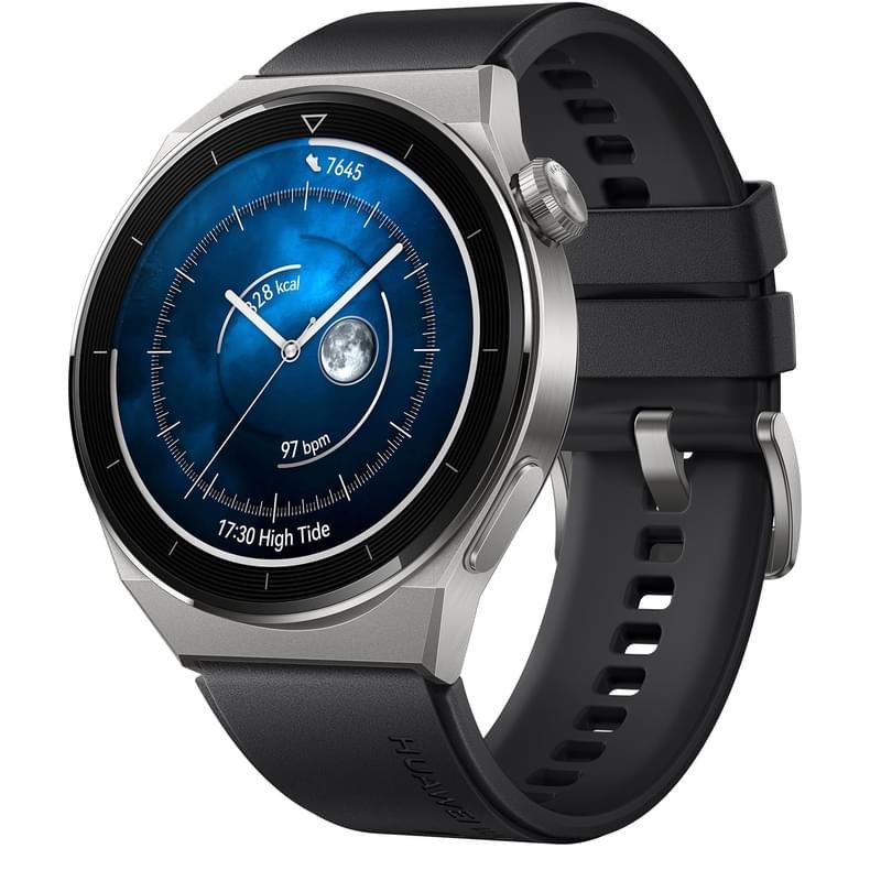 Смарт часы HUAWEI Watch GT3 Pro (46mm) Black Fluoroelastomer Strap - фото #0