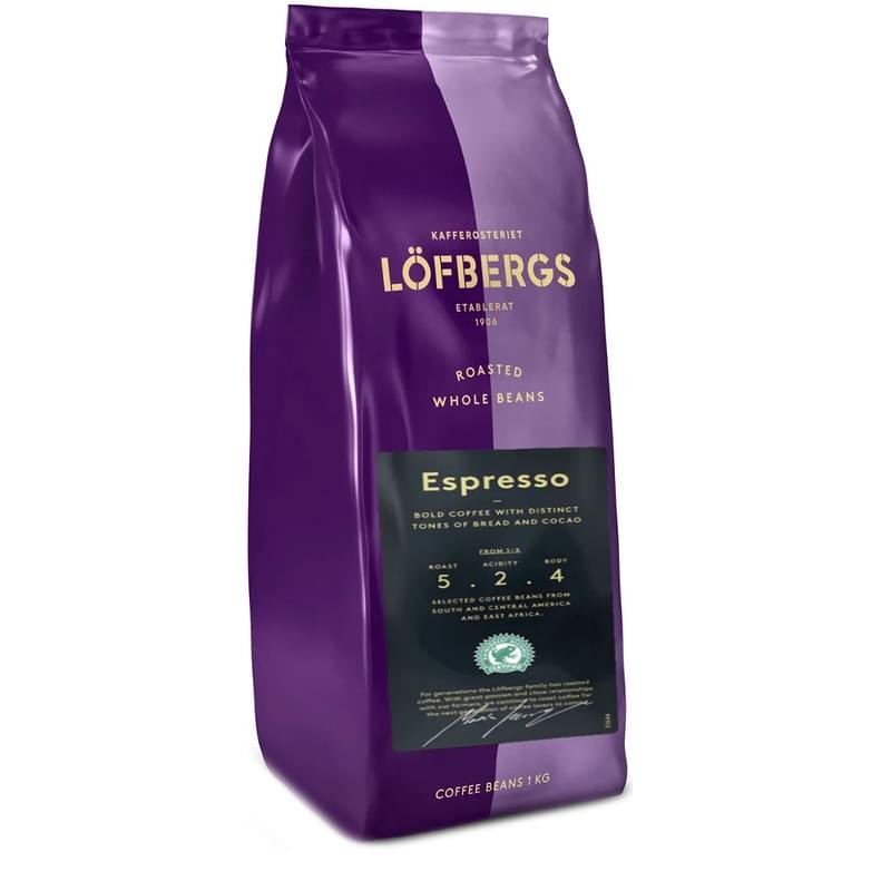 Кофе Lofbergs Espresso, зерно 1кг, 8247 - фото #0