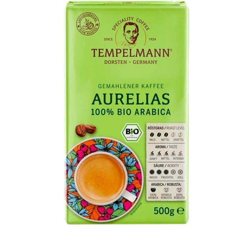 Кофе Tempelmann Aurelias BIO, молотый 250 г, 8200 - фото #0