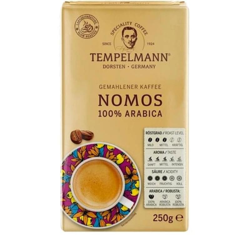 Tempelmann Nomos кофесі, үгілген 250 г, 8201 - фото #0