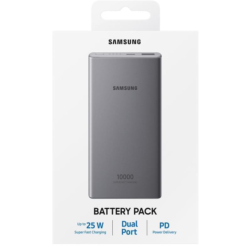 Внешний аккумулятор Samsung, 10000Mah, 25Вт, PD, Silver (EB-P3300XJRGRU) - фото #5