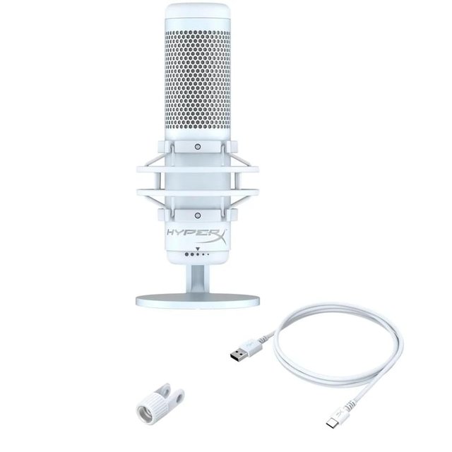 HyperX QuadCast S Ойын микрофоны, White (519P0AA) - фото #6