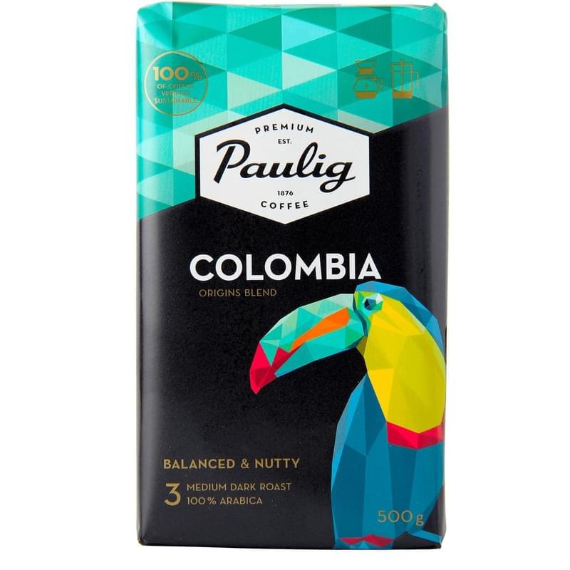 Кофе Paulig Colombia, молотый 500 г, 8276 - фото #0