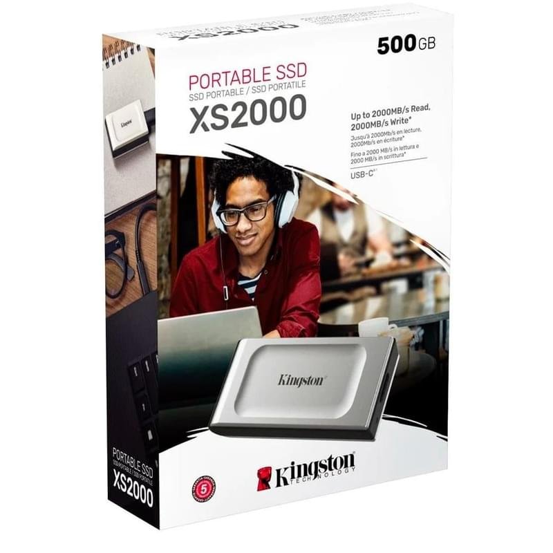 Внешний SSD M.2 500GB Kingston XS2000, USB 3.2 (SXS2000/500G) - фото #3