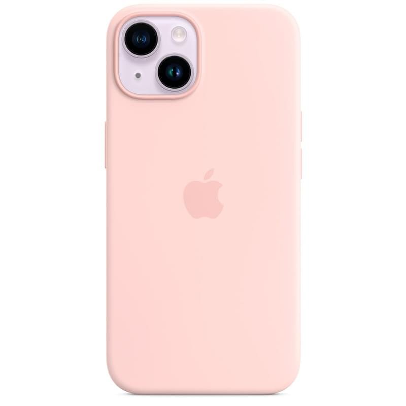 Чехол для iPhone 14, Silicone Case with MagSafe, Chalk Pink (MPRX3ZM/A) - фото #1