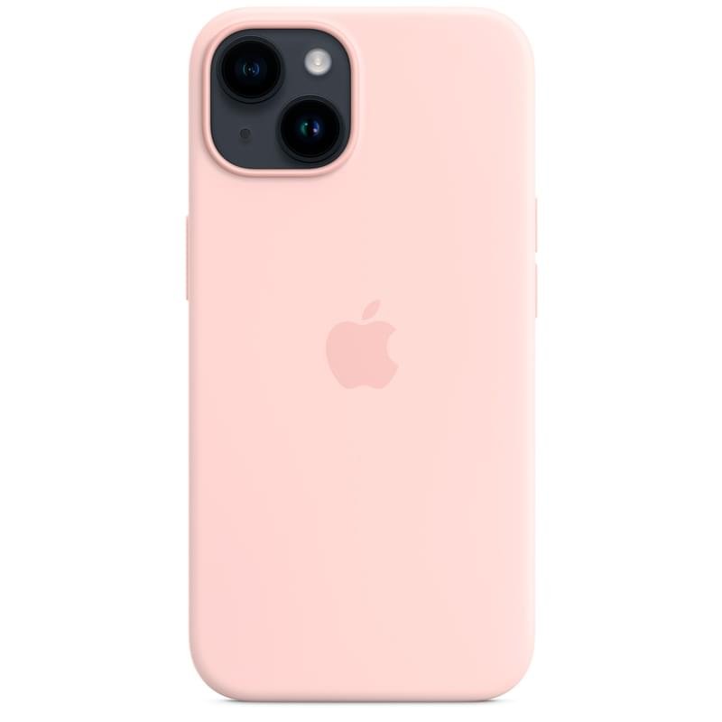 Чехол для iPhone 14, Silicone Case with MagSafe, Chalk Pink (MPRX3ZM/A) - фото #2