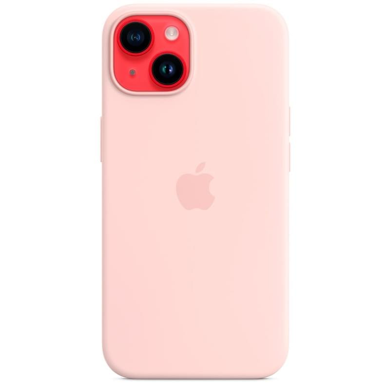 Чехол для iPhone 14, Silicone Case with MagSafe, Chalk Pink (MPRX3ZM/A) - фото #4