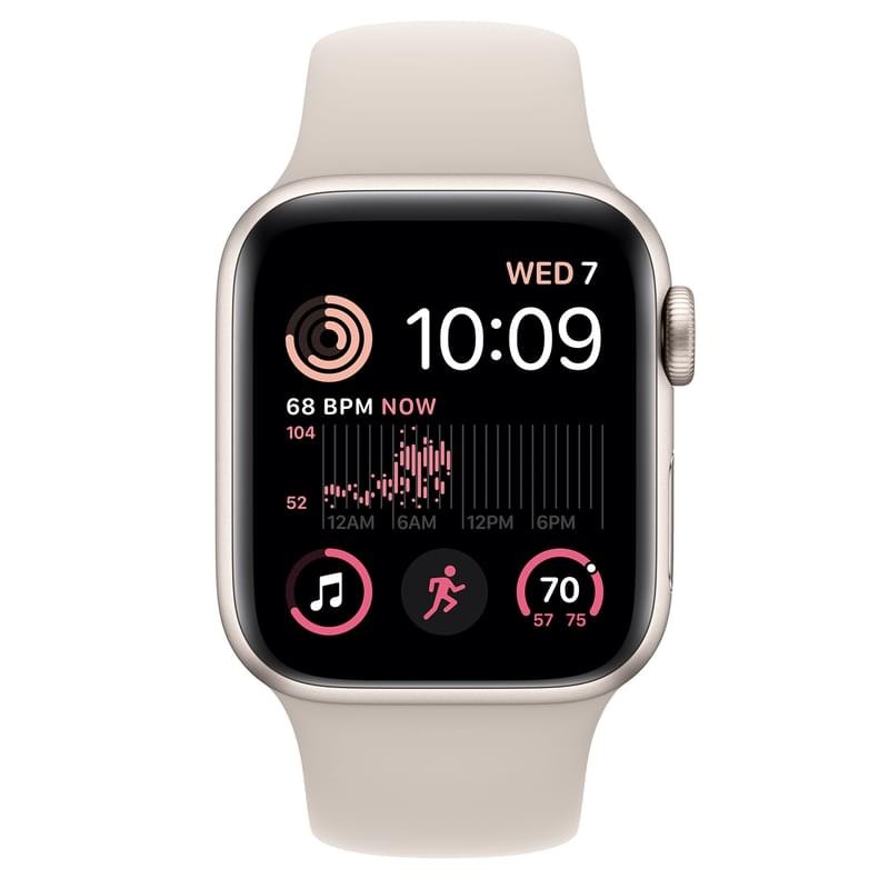 Смарт часы Apple Watch SE 2022, 40mm Starlight Aluminium Case with Starlight Sport Band (MNJP3GK/A) - фото #1